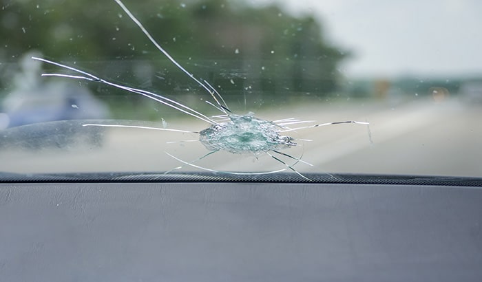 Windshield Rock Chips What Causes Them