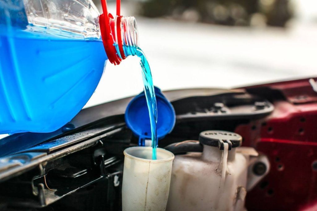 Use windshield washer fluid suitable for winter
